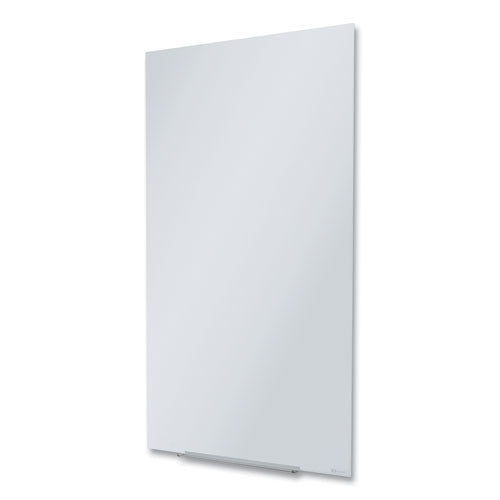 Invisamount Vertical Magnetic Glass Dry-erase Boards, 28 X 50, White Surface