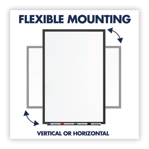 Classic Series Total Erase Dry Erase Boards, 36 X 24, White Surface, Black Aluminum Frame