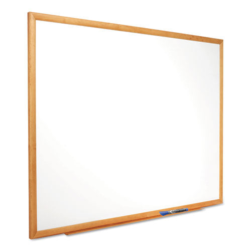 Classic Series Total Erase Dry Erase Boards, 36 X 24, White Surface, Oak Fiberboard Frame