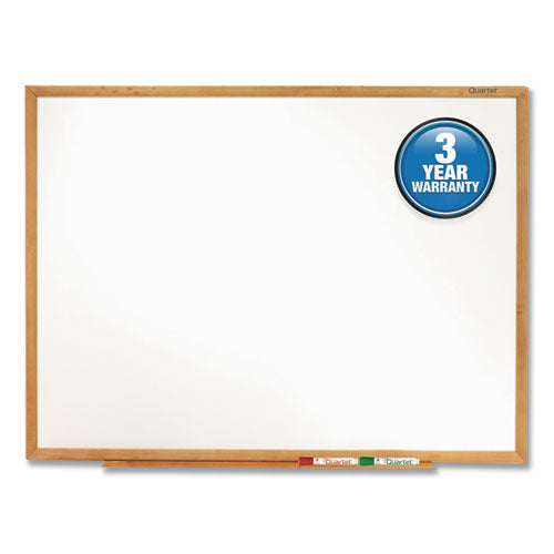 Classic Series Total Erase Dry Erase Boards, 72 X 48, White Surface, Oak Fiberboard Frame