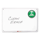 Iq Total Erase Translucent-edge Board, 11 X 7, White Surface, Clear Plastic Frame