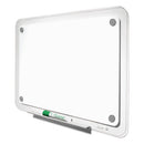 Iq Total Erase Translucent-edge Board, 36 X 23, White Surface, Clear Plastic Frame