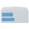 Double Window Security-tinted Check Envelope, #8 5/8, Commercial Flap, Gummed Closure, 3.63 X 8.63, White, 500/box