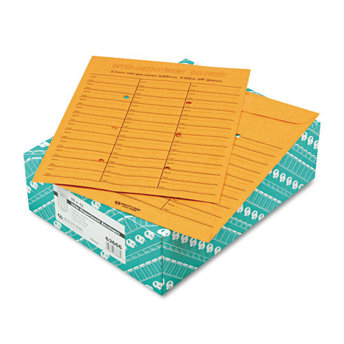 Brown Kraft Redi-tac Box-style Interoffice Envelope,