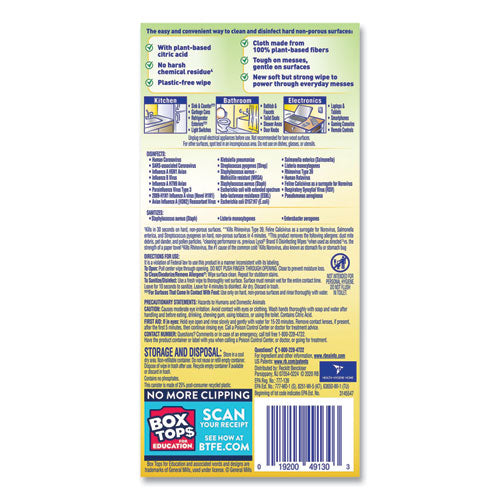 Disinfecting Wipes Ii Fresh Citrus, 1-ply, 7 X 7.25, White, 30 Wipes/canister, 12 Canisters/carton