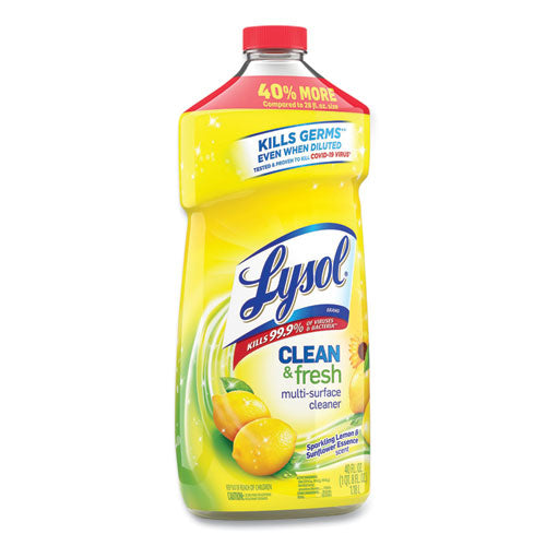 Clean And Fresh Multi-surface Cleaner, Sparkling Lemon And Sunflower Essence Scent, 40 Oz Bottle