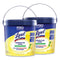 Professional Disinfecting Wipe Bucket, 1-ply, 6 X 8, Lemon And Lime Blossom, White, 800 Wipes/bucket, 2 Buckets/carton