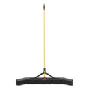 Maximizer Push-to-center Broom, Poly Bristles, 36 X 58.13, Steel Handle, Yellow/black