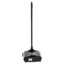 Lobby Pro Upright Dustpan With Wheels, 12.5w X 37h, Polypropylene With Vinyl Coat, Black