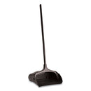 Lobby Pro Upright Dustpan With Wheels, 12.5w X 37h, Polypropylene With Vinyl Coat, Black