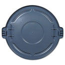 Vented Round Brute Lid, 24.5" Diameter X 1.5h, Gray