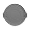 Round Flat Top Lid, For 55 Gal Round Brute Containers, 26.75" Diameter, Gray