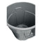 Vented Round Brute Container, 55 Gal, Plastic, Gray