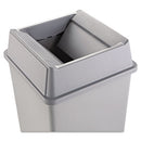 Untouchable Square Swing Top Lid, Plastic, 20.13w X 20.13d X 6.25h, Gray