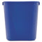 Deskside Recycling Container, Small, 13.63 Qt, Plastic, Blue