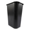 Deskside Plastic Wastebasket, 10.25 Gal, Plastic, Black