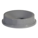 Round Brute Funnel Top Receptacle, For 32-gallon Containers, 22.38" Diameter X 5h, Gray