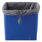 Untouchable Square Waste Receptacle, 23 Gal, Plastic, Blue