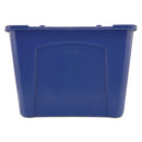 Stacking Recycle Bin, 14 Gal, Polyethylene, Blue