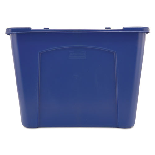 Stacking Recycle Bin, 14 Gal, Polyethylene, Blue