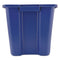 Stacking Recycle Bin, 14 Gal, Polyethylene, Blue