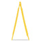 Multilingual "caution" Floor Sign,  11 X 12 X 25, Bright Yellow