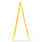 Caution Wet Floor Sign, 11 X 12 X 25, Bright Yellow