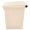 Indoor Utility Step-on Waste Container, 8 Gal, Plastic, Beige