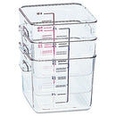 Spacesaver Square Containers, 2 Qt, 8.8 X 8.75 X 2.7, Clear, Plastic