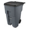 Brute Roll-out Heavy-duty Container, 95 Gal, Polyethylene, Gray