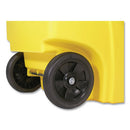 Square Brute Rollout Container, 50 Gal, Molded Plastic, Yellow