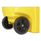 Square Brute Rollout Container, 50 Gal, Molded Plastic, Yellow