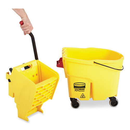 Wavebrake 2.0 Bucket/wringer Combos, Side-press, 26 Qt, Plastic, Yellow