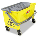 Hygen Press Wring Bucket For Microfiber Flat Mops, 43 Qt, Yellow