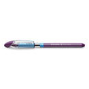 Slider Basic Ballpoint Pen, Stick, Extra-bold 1.4 Mm, Violet Ink, Violet Barrel, 10/box