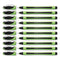 Xpress Fineliner Porous Point Pen, Stick, Medium 0.8 Mm, Black Ink, Black/green Barrel, 10/box