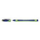 Xpress Fineliner Porous Point Pen, Stick, Medium 0.8 Mm, Blue Ink, Blue/green Barrel, 10/box