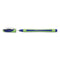 Xpress Fineliner Porous Point Pen, Stick, Medium 0.8 Mm, Blue Ink, Blue/green Barrel, 10/box