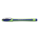 Xpress Fineliner Porous Point Pen, Stick, Medium 0.8 Mm, Blue Ink, Blue/green Barrel, 10/box