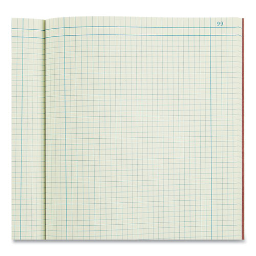Computation Notebook, Quadrille Rule (4 Sq/in), Brown Cover, (75) 11.75 X 9.25 Sheets