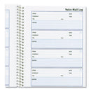 Detail Wirebound Voice Mail Log Book, One-part (no Copies), 5 X 1.63, 6 Forms/sheet, 600 Forms Total