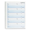 Follow-up Wirebound Voice Mail Log Book, One-part (no Copies), 7.5 X 2, 5 Forms/sheet, 500 Forms Total