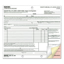 Speediset Bill Of Lading, Short Form, Three-part Carbonless, 7 X 8.5, 50 Forms Total