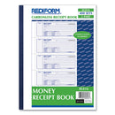 Receipt Book, Two-part Carbonless, 7 X 2.75, 4 Forms/sheet, 400 Forms Total