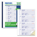 Receipt Book, Two-part Carbonless, 7 X 2.75, 4 Forms/sheet, 400 Forms Total