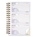 Gold Standard Money Receipt Book, Two-part Carbonless, 5 X 2.75, 3 Forms/sheet, 225 Forms Total