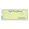 Gift Certificates With Envelopes, 8.5 X 3.67, Blue/gold With Blue Border, 25/pack