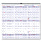 Yearly Wall Calendar, 24 X 36, White/blue Sheets, 12-month (jan To Dec): 2024