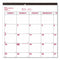 Monthly Desk Pad Calendar, 22 X 17, White/burgundy Sheets, Black Binding, Black Corners, 12-month (jan To Dec): 2024