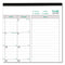 Ecologix Monthly Desk Pad Calendar, 22 X 17, White/green Sheets, Black Binding/corners, 12-month (jan To Dec): 2024